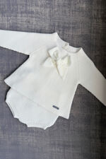 Condor ivory velvet bow knitted set