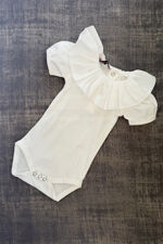 Phi ivory frill collar vest
