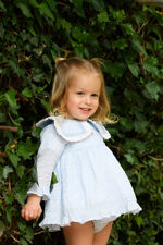 Foque blue sheep print dress and knicker set