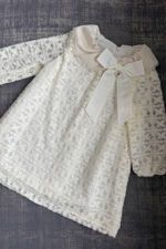 Foque cream bow dress