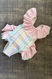 Meia Pata pastel stripe swimsuit