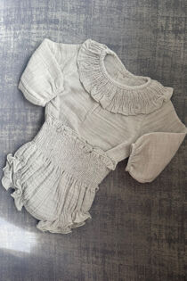 Calamaro beige top and jam pants set