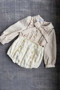 Rochy cream chanel jam pants set