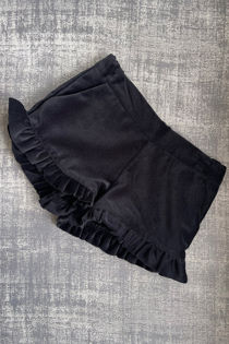 Phi black velvet shorts 
