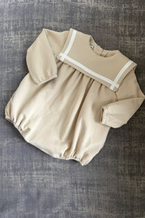 Be Chic beige jersey sailor romper