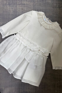 Foque girls cream dress