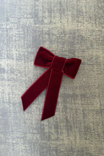 Condor burgundy coquette velvet hair bow