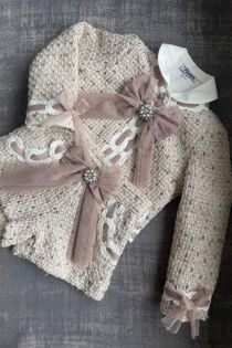 Naxos beige tweed blazer set