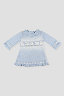 Foque blue sheep wool blend dress