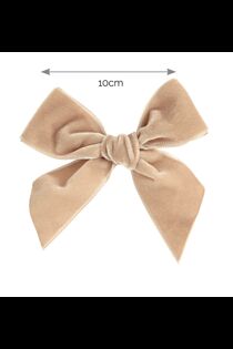 Condor nougat velvet hair bow