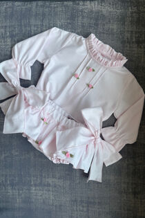 Phi pink flower jam pants set