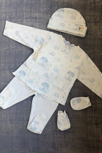 Calamaro blue toile print set