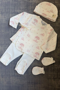 Calamaro pink toile print set