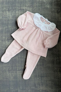 Calamaro pink towelling two piece set