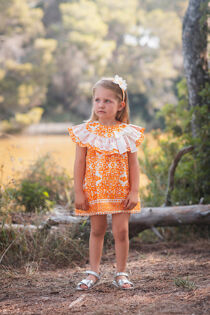 PRE ORDER Rochy orange print dress