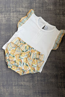 Calamaro lemon print jam pants set
