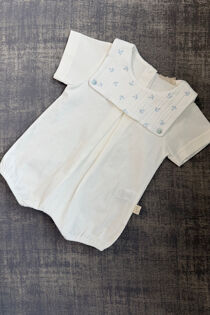 Baby Gi ivory anchor romper