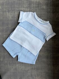 Mintini boys blue shorts set