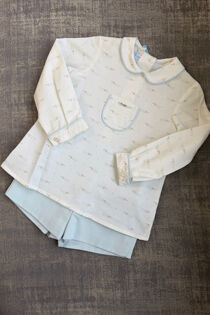 Foque sausage dog print shirt and short set