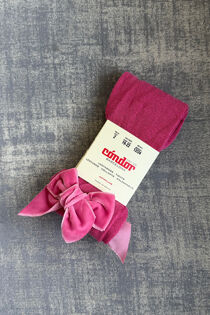 Condor beet velvet bow tights