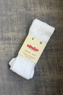 Condor white perle openwork lateral tights