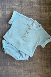 Calamaro blue towelling jam pants set