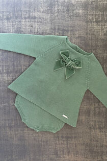 Condor sage bow knitted set