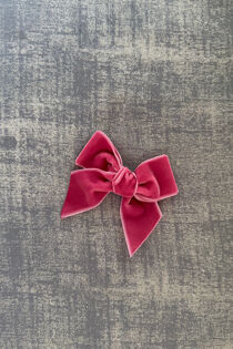 Condor beet pink velvet hair bow
