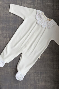 Baby Gi ivory bloom babygrow