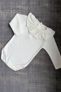 Aspen cream long sleeve collared vest
