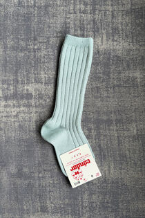 Condor sea green ribbed knee-high socks