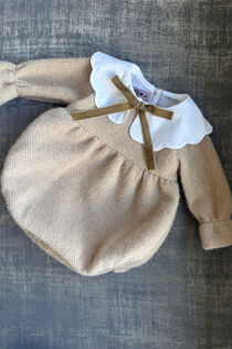 Phi beige jersey romper