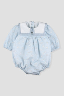 Foque blue sheep print romper 