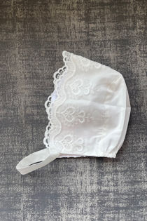 Phi ivory lace bonnet
