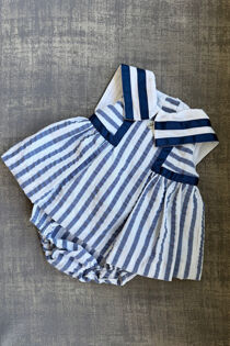 Foque navy stripe dress