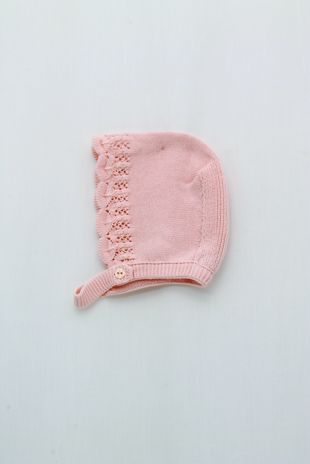 Foque pink knitted bonnet