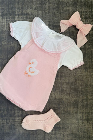 Foque pink chick romper