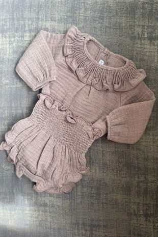 Calamaro stone pink top and jam pants set