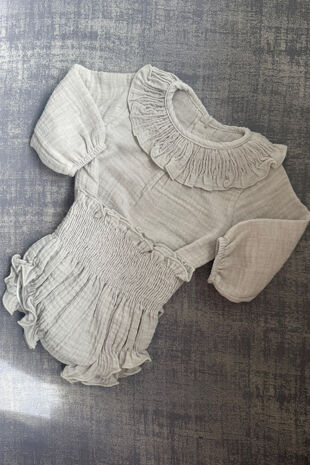 Calamaro beige top and jam pants set