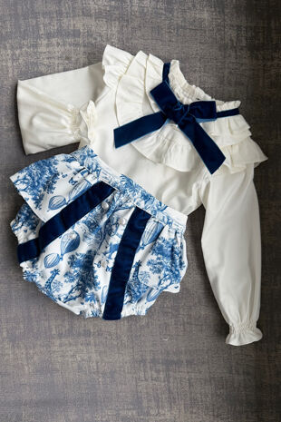 Rochy blue toile print jam pants set