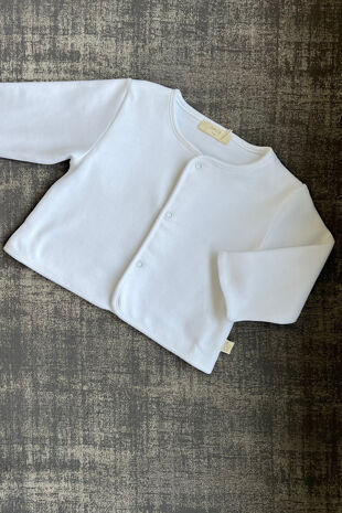 Baby Gi white cotton cardigan