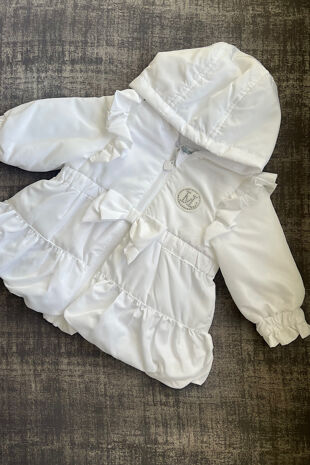 Mintini girls white coat