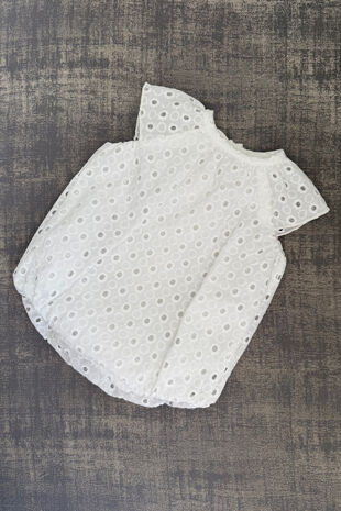 Babydif white broderie anglaise romper 
