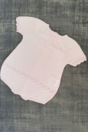 Babydif pink knitted romper