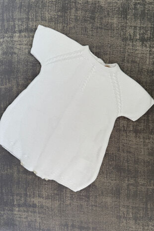 Babydif white knitted romper 