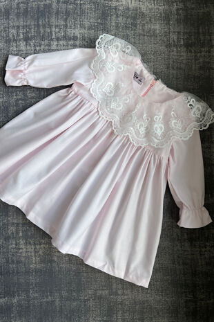 Phi pink lace collar dress 