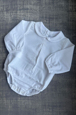 Calamaro boys white romper 