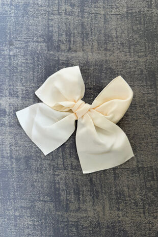 Condor cream large grossgrain hair bow