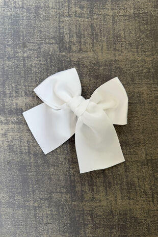 Condor white large grossgrain hair bow