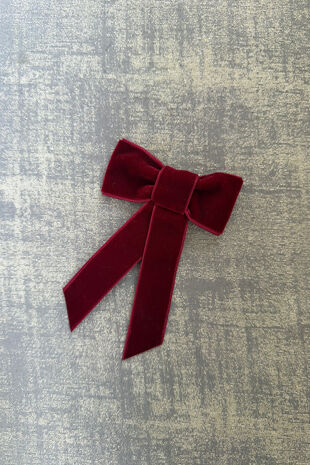 Condor burgundy coquette velvet hair bow